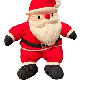 Vintage Balloon Club Santa Claus Inflatable Plush Toy Red & White Approx. 18" Ta